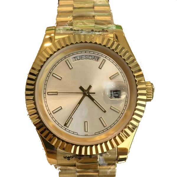 watch luxury week day date automatic watches 40mm gold 904l stainless steel folding buckle waterproof luminous mechanical wristwatches gifts, Slivery;brown
watch luxury week day date automatic watches 40mm gold 904l stainless steel folding buckle waterproof luminous mechanical wristwatches gifts, Slivery;brown
