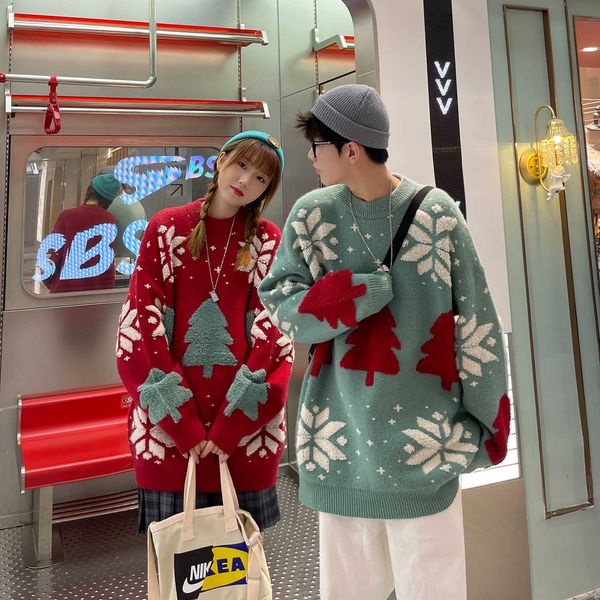 christmas tree couple street sweater woman snowflake sweatshirt man pullover shirts casual jersey varsity autumn winter, White;black
christmas tree couple street sweater woman snowflake sweatshirt man pullover shirts casual jersey varsity autumn winter, White;black