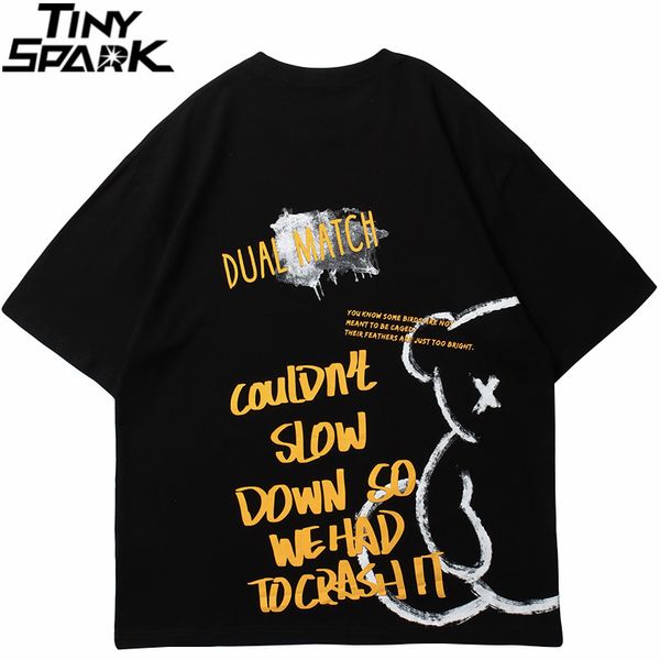 men's t-shirts men hip hop bear letter printed t shirt streetwear harajuku t-shirt summer short sleeve tshirt cotton black white tees, White;black
men's t-shirts men hip hop bear letter printed t shirt streetwear harajuku t-shirt summer short sleeve tshirt cotton black white tees, White;black