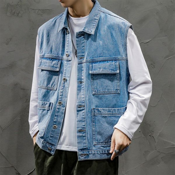 men's vests veste sans manche homme mens vest jackets sleeveless denim men casual cotton comfort 230404, Black;white
men's vests veste sans manche homme mens vest jackets sleeveless denim men casual cotton comfort 230404, Black;white