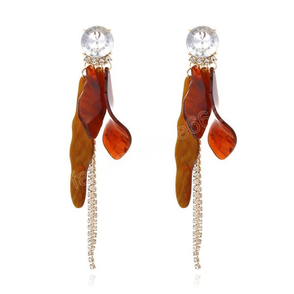 fashion dangle earrings exaggerated long rhinestone acrylic leaf tassel earring for women jewelry, Silver
fashion dangle earrings exaggerated long rhinestone acrylic leaf tassel earring for women jewelry, Silver