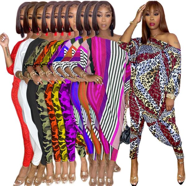 women loose large tracksuits two piece set designer outfits casual leopard print slant shoulder pants ladies sportwear 11 colours, Gray
women loose large tracksuits two piece set designer outfits casual leopard print slant shoulder pants ladies sportwear 11 colours, Gray