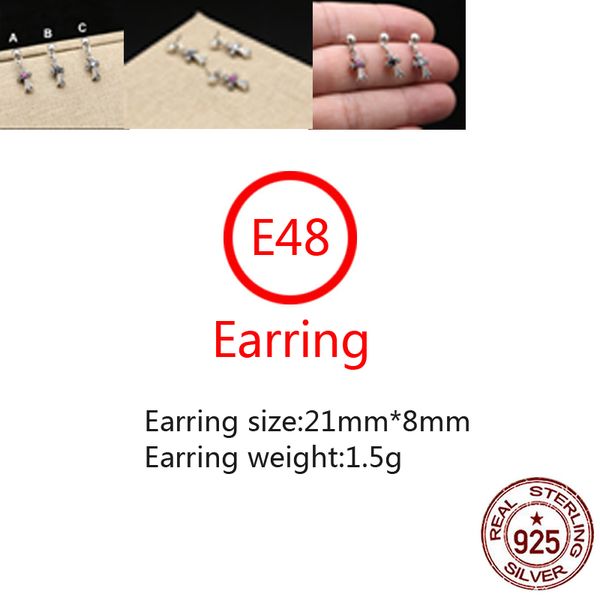 e48 s925 pure silver ear studs personalized fashion cross flower inlaid diamond letter punk street dance style earrings jewelry earrings as, Golden
e48 s925 pure silver ear studs personalized fashion cross flower inlaid diamond letter punk street dance style earrings jewelry earrings as, Golden