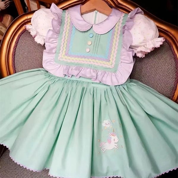 girl's dresses 0-12y baby girl summer light green unicorn embroidery turkish vintage lolita princess dress for birthday holiday casual, Red;yellow
girl's dresses 0-12y baby girl summer light green unicorn embroidery turkish vintage lolita princess dress for birthday holiday casual, Red;yellow