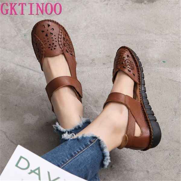 sandals gktinoo hollow genuine leather breathable soft flat sandals summer women shoes woman casual solid buckle strap ladies sandals 230403, Black
sandals gktinoo hollow genuine leather breathable soft flat sandals summer women shoes woman casual solid buckle strap ladies sandals 230403, Black