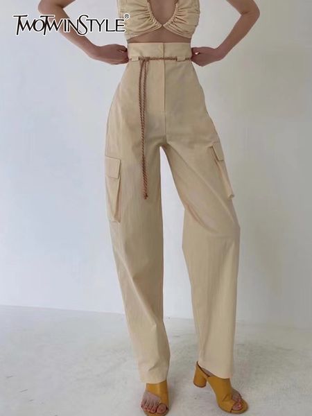 women's shorts twotyle loose spring cargo pants for women high waist patchwork pockets bandage trousers female clothing fashion 230404, White;black
women's shorts twotyle loose spring cargo pants for women high waist patchwork pockets bandage trousers female clothing fashion 230404, White;black
