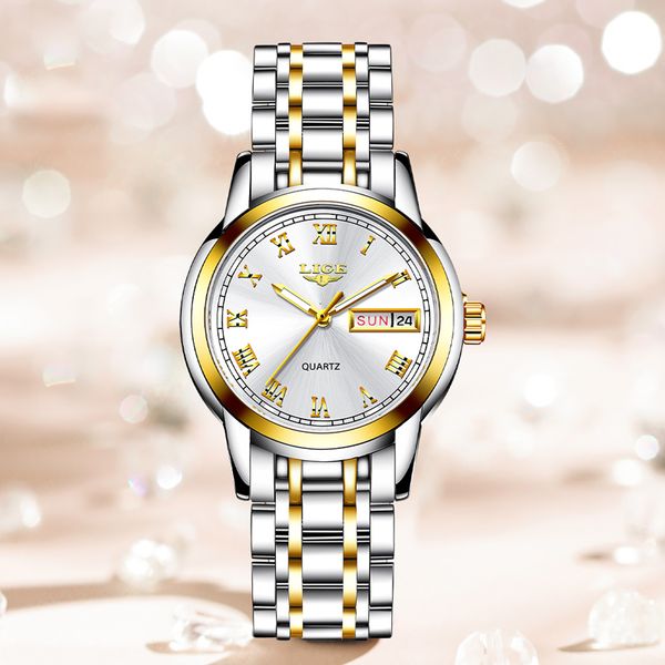 women's watches lige luxury stainless steel watch for fashion casual bracelet waterproof ladies wristwatches 230404, Slivery;golden
women's watches lige luxury stainless steel watch for fashion casual bracelet waterproof ladies wristwatches 230404, Slivery;golden