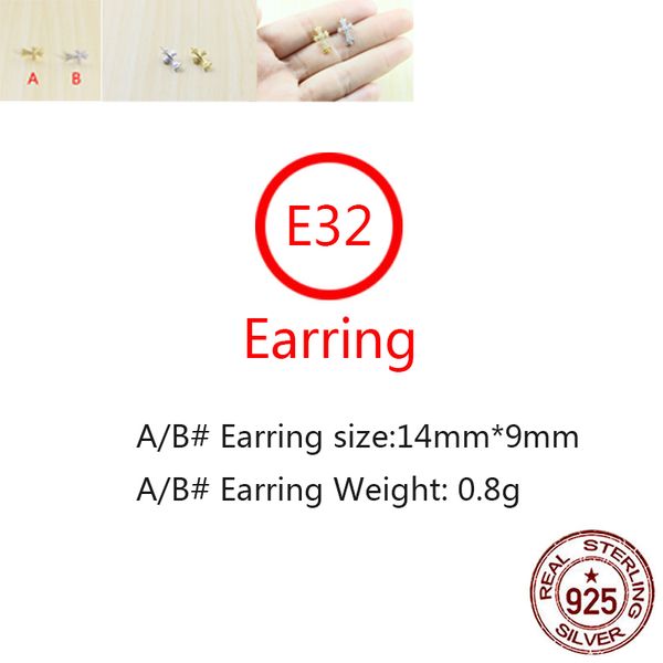e32 s925 pure silver ear studs personalized fashion gold plated cross flower inlaid diamond letter punk street dance style earrings jewelry, Golden
e32 s925 pure silver ear studs personalized fashion gold plated cross flower inlaid diamond letter punk street dance style earrings jewelry, Golden