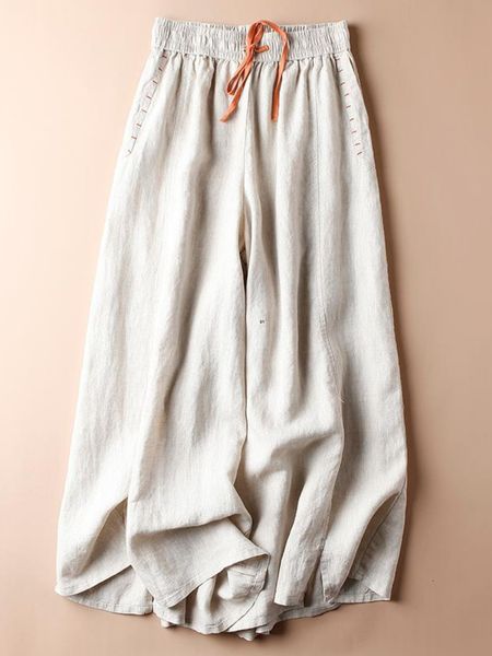 women's shorts summer wideleg pants fashion retro literary cotton linen pockets lace loose casual cropped for women 230404, White;black
women's shorts summer wideleg pants fashion retro literary cotton linen pockets lace loose casual cropped for women 230404, White;black