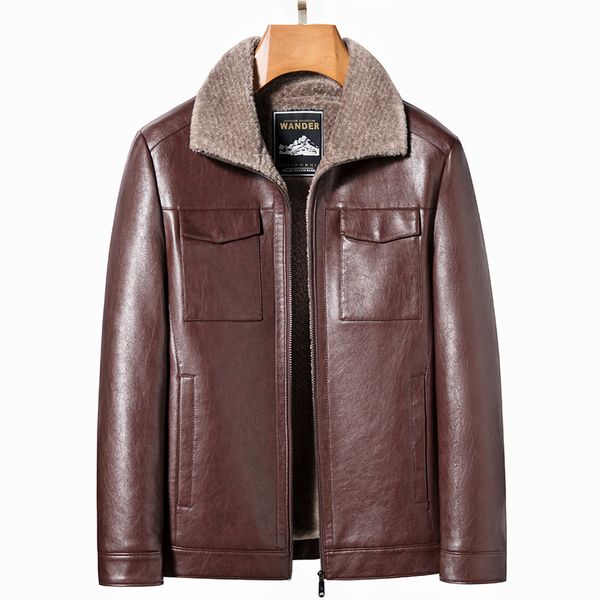men's leather faux yn2266 autumn and winter sheepskin coat plush thickened fur one business casual jacket 230404, Black
men's leather faux yn2266 autumn and winter sheepskin coat plush thickened fur one business casual jacket 230404, Black