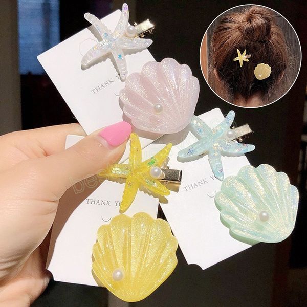 2pcs elegant starfish star shell hair clips for ladies hairpins summer beach holiday party barrettes hairgrip hair accessories, Golden;silver
2pcs elegant starfish star shell hair clips for ladies hairpins summer beach holiday party barrettes hairgrip hair accessories, Golden;silver