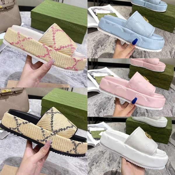 2023 designer shoes women slippers platform sandals embroidered canvas slides luxury floral sandal leather rubber slipper canvas covered sli, Black
2023 designer shoes women slippers platform sandals embroidered canvas slides luxury floral sandal leather rubber slipper canvas covered sli, Black
