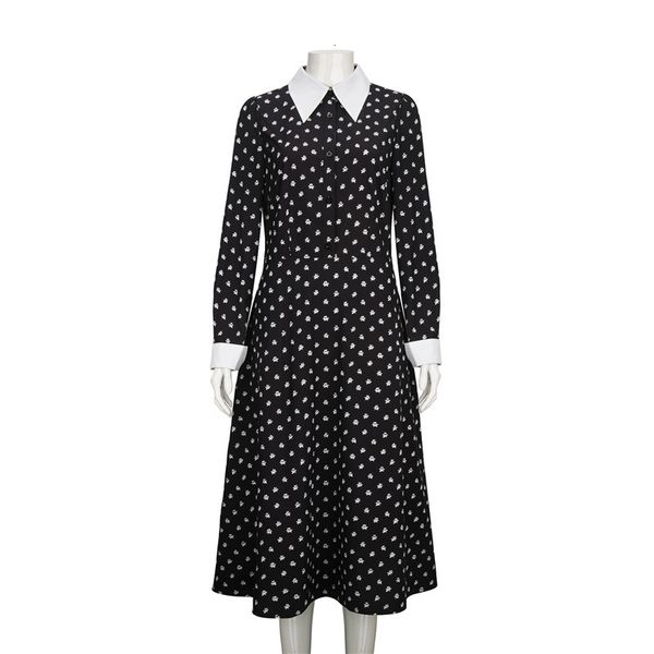 theme costume wednesday role-playing black dress children's polka dot skiing gothic lolita halloween costume 230404, Black;red
theme costume wednesday role-playing black dress children's polka dot skiing gothic lolita halloween costume 230404, Black;red