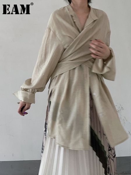 women's blouses shirts eam women apricot cross irregular long vintage blouse lapel sleeve loose fit shirt fashion spring autumn 2023 1d, White
women's blouses shirts eam women apricot cross irregular long vintage blouse lapel sleeve loose fit shirt fashion spring autumn 2023 1d, White
