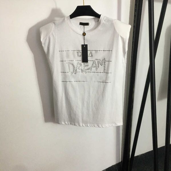 23ss designer clothes women womens tanks tank camis knitted vest drill logo alphabet vest with shoulder pads t-shirt womens clothes, White
23ss designer clothes women womens tanks tank camis knitted vest drill logo alphabet vest with shoulder pads t-shirt womens clothes, White