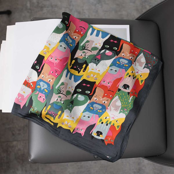 sarongs 2021 fashion 70*70cm square women cat anchor silk shawl scarf office lady hair neck headband foulards headcloth muslim hijab p230403, Blue;gray
sarongs 2021 fashion 70*70cm square women cat anchor silk shawl scarf office lady hair neck headband foulards headcloth muslim hijab p230403, Blue;gray