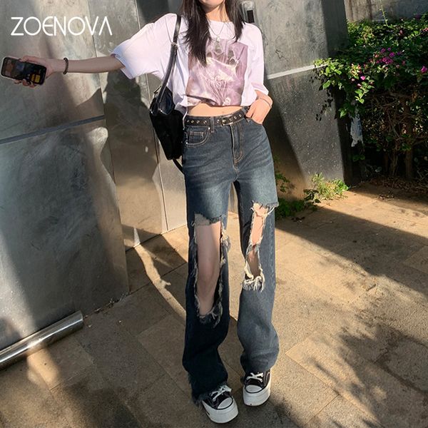 women's jeans y2k wide leg pants new women's fashion tyrande island loose all match denim jean lengthened classic holes two types, Blue
women's jeans y2k wide leg pants new women's fashion tyrande island loose all match denim jean lengthened classic holes two types, Blue