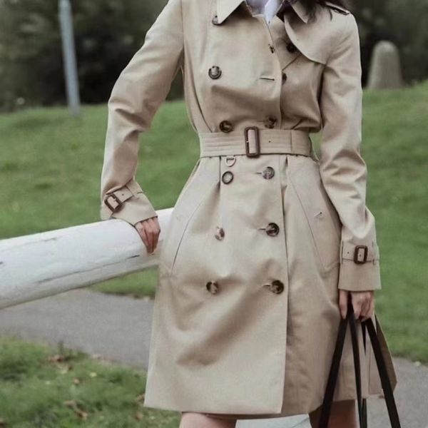 women's trench coats spring autumn british long double breasted waterproof jacket 230403, Tan;black
women's trench coats spring autumn british long double breasted waterproof jacket 230403, Tan;black