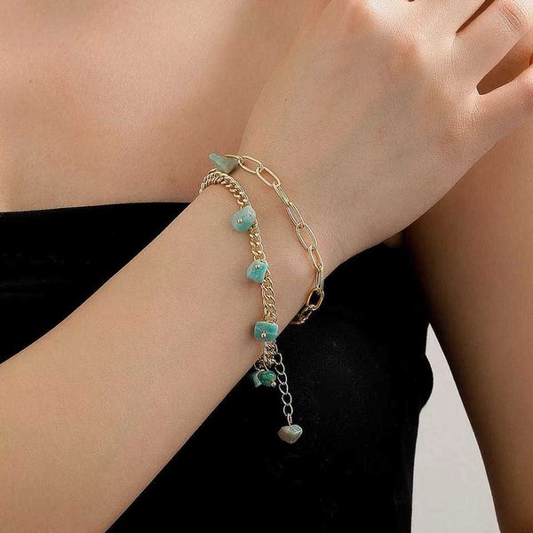 charm bracelets punk natural stone pendant bracelet thick chain metal crystal lock bracelet female hip hop rock metal geometric bracelet jew, Golden;silver
charm bracelets punk natural stone pendant bracelet thick chain metal crystal lock bracelet female hip hop rock metal geometric bracelet jew, Golden;silver