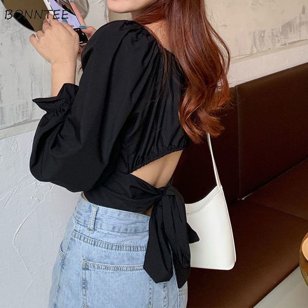 womens blouses shirts women cropped spring casual ulzzang solid allmatch daily simple square collar college trendy laceup slim ladies 230404, White
womens blouses shirts women cropped spring casual ulzzang solid allmatch daily simple square collar college trendy laceup slim ladies 230404, White