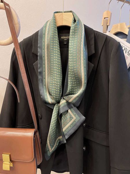 sarongs % pure silk scarf women long ribbon decoration neckerchief print hairband hijabs silk bandana scarves foulard female p230323, Blue;gray
sarongs % pure silk scarf women long ribbon decoration neckerchief print hairband hijabs silk bandana scarves foulard female p230323, Blue;gray