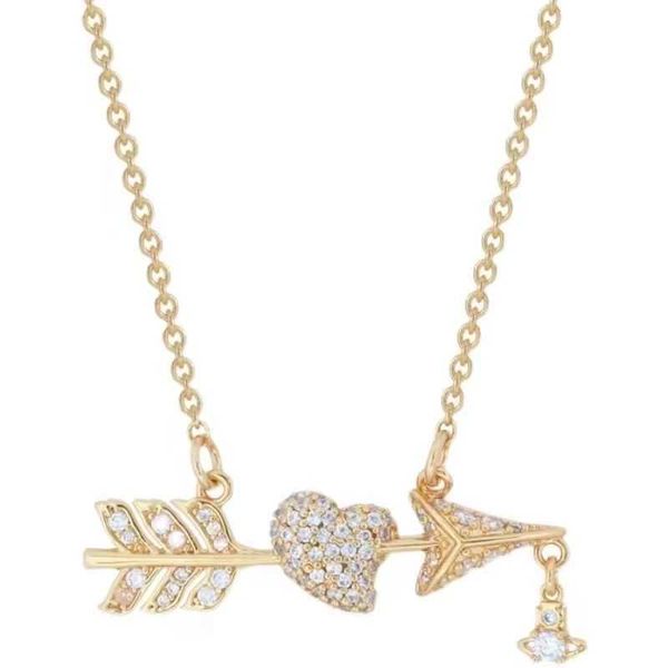 empress dowager vivian cupid's arrow love saturn necklace niche design high sense temperament clavicle chain, Silver
empress dowager vivian cupid's arrow love saturn necklace niche design high sense temperament clavicle chain, Silver