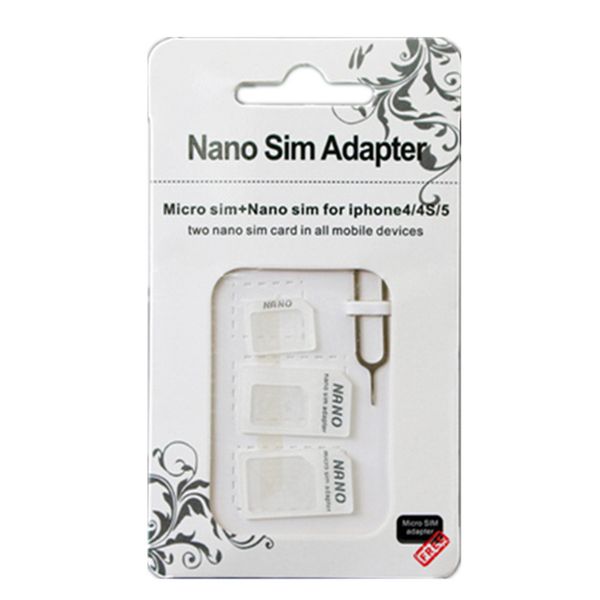 1000pcs/Lot 4 In 1 Nano Micro SIM Card Accessories Adapter Eject Pin For Iphone 5 For Iphone 4 4S 6 Samsung S4 S3 Retail Box
1000pcs/Lot 4 In 1 Nano Micro SIM Card Accessories Adapter Eject Pin For Iphone 5 For Iphone 4 4S 6 Samsung S4 S3 Retail Box