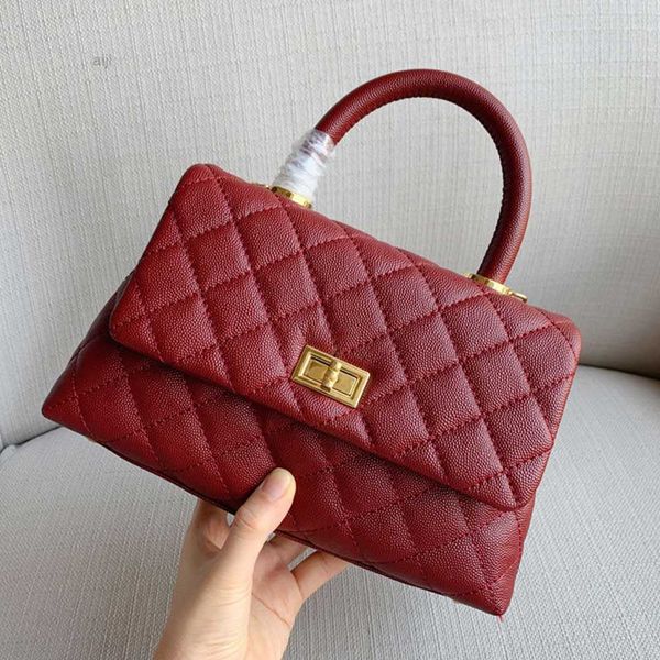wholesale real genuine quilted caviar leather ladies fashion handle handbag purse for women
wholesale real genuine quilted caviar leather ladies fashion handle handbag purse for women