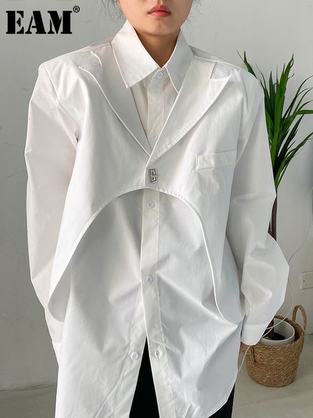 women's blouses shirts eam women white irregular big size blouse lapel long sleeve loose fit shirt fashion spring autumn 2023 1df0349 2
women's blouses shirts eam women white irregular big size blouse lapel long sleeve loose fit shirt fashion spring autumn 2023 1df0349 2