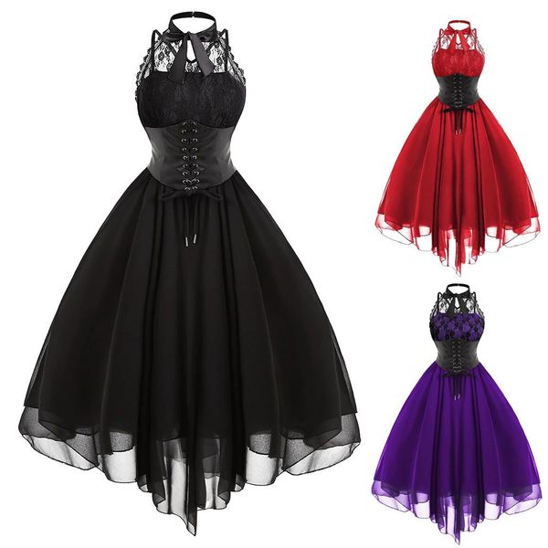 theme costume halloween costumes vintage lace dresses sleeveless christmas 230404, Black;red
theme costume halloween costumes vintage lace dresses sleeveless christmas 230404, Black;red