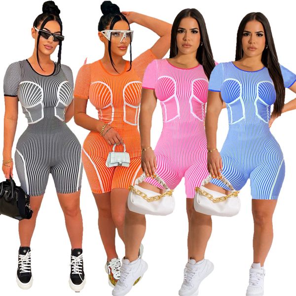 2023 designer rompers summer women short sleeve jumpsuits print bodycon playsuits skinny one piece overalls yoga fitness clothes bulk wholes, Black;white
2023 designer rompers summer women short sleeve jumpsuits print bodycon playsuits skinny one piece overalls yoga fitness clothes bulk wholes, Black;white
