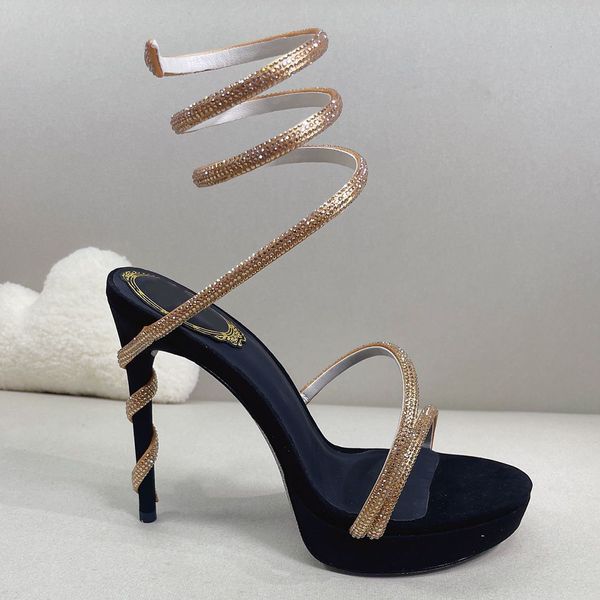 festive renecaovilla sandals margot embellished suede snake strass stiletto heel evening shoes women high heeled designers ankle wraparound, Black
festive renecaovilla sandals margot embellished suede snake strass stiletto heel evening shoes women high heeled designers ankle wraparound, Black