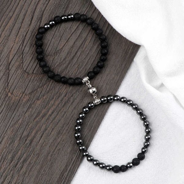 charm bracelets 2pcs/set couples magnet pendant bracelet 6mm lava stone spacer natural stone bangles handmade meaningful pulsera gift new aa, Golden;silver
charm bracelets 2pcs/set couples magnet pendant bracelet 6mm lava stone spacer natural stone bangles handmade meaningful pulsera gift new aa, Golden;silver