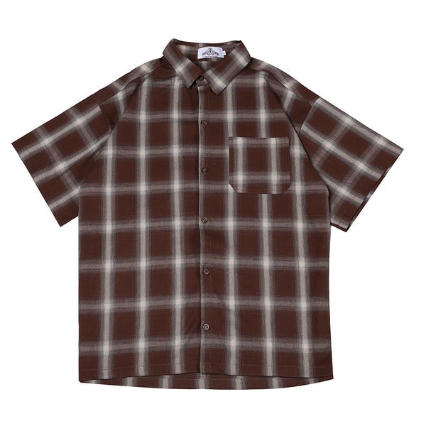 summer short sleeve plaid shirt for men patchwork hip hop streetwear vintage oversized, White;black
summer short sleeve plaid shirt for men patchwork hip hop streetwear vintage oversized, White;black