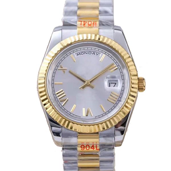 watch for men designer week day date automatic watches 40mm gold 904l stainless steel folding buckle waterproof luminous mechanical wristwat, Slivery;brown
watch for men designer week day date automatic watches 40mm gold 904l stainless steel folding buckle waterproof luminous mechanical wristwat, Slivery;brown