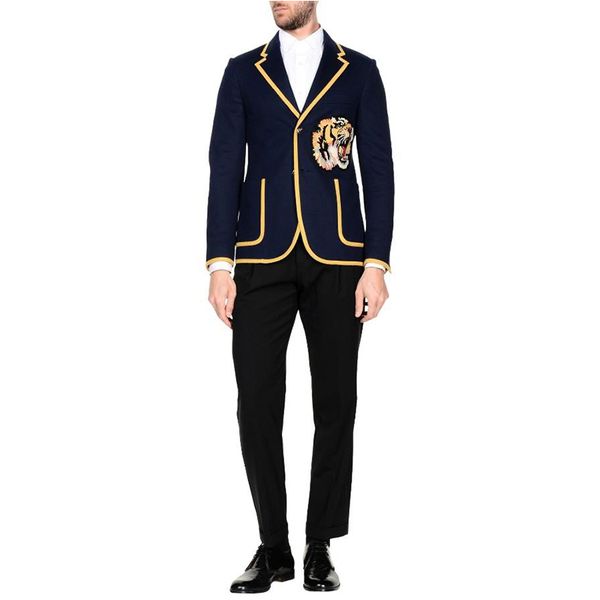 men's suits blazers 2 piece tiger embroidered jacket with black pants chinese stytle groom tuxedos man wedding prom dressjacketpants 23, White;black
men's suits blazers 2 piece tiger embroidered jacket with black pants chinese stytle groom tuxedos man wedding prom dressjacketpants 23, White;black