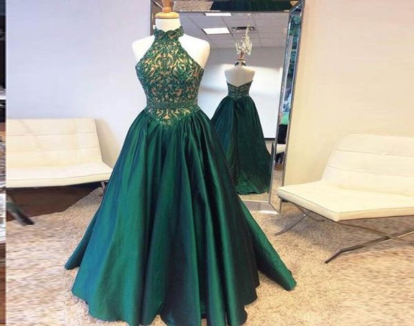 goddess high neck dark green prom dresses lace and satin lower aline long evening gowns zipper backless ruffle formal party d7042580, Black
goddess high neck dark green prom dresses lace and satin lower aline long evening gowns zipper backless ruffle formal party d7042580, Black