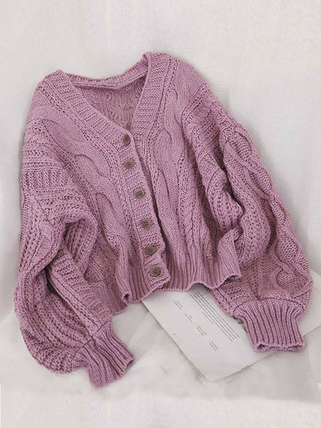 women's knits tees autumn winter cardigan korean style the retro solid color vneck knitted loose short twist sweater coats ll503 230403, White
women's knits tees autumn winter cardigan korean style the retro solid color vneck knitted loose short twist sweater coats ll503 230403, White