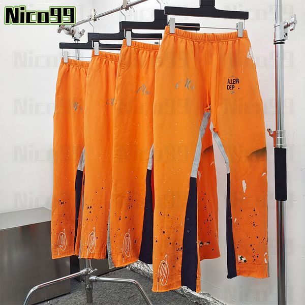 23ss new pant collision color splicing ink splash letters cotton loose terry casual men women with a hundred street pants flared pants, Black
23ss new pant collision color splicing ink splash letters cotton loose terry casual men women with a hundred street pants flared pants, Black