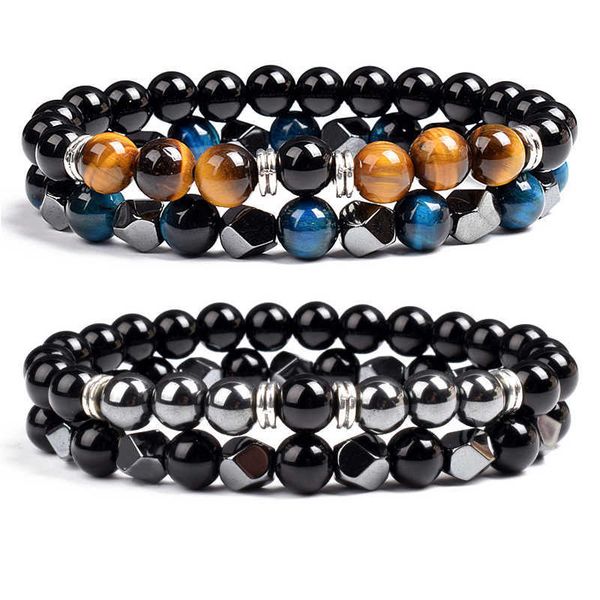 charm bracelets 2pcs irregular hematite bracelet sets black obsidian natural tiger eye beads couple bracelets men women fashion bangle jewel, Golden;silver
charm bracelets 2pcs irregular hematite bracelet sets black obsidian natural tiger eye beads couple bracelets men women fashion bangle jewel, Golden;silver