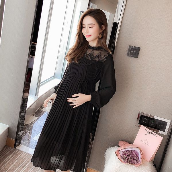 es spring and autumn pregnant women's dress long sleeved elegant o-neck pregnant women's dress tank fashion pleated chiffon pregna, White
es spring and autumn pregnant women's dress long sleeved elegant o-neck pregnant women's dress tank fashion pleated chiffon pregna, White
