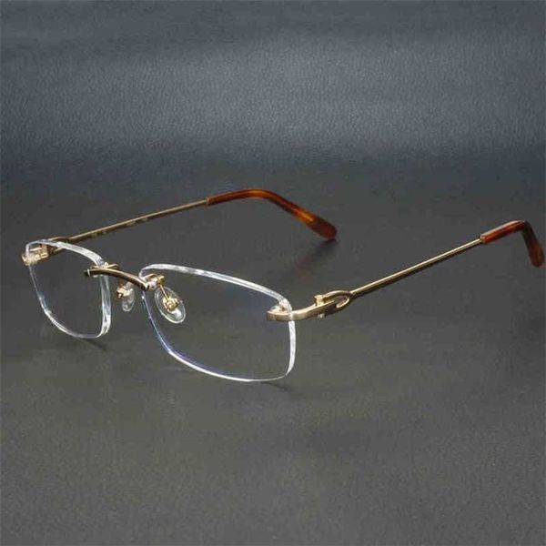 2023 designer glasses model metal square clear frames men women rimless optical frame spectacles eyeglasses for computer 9011 ql1r sunglasse, White;black
2023 designer glasses model metal square clear frames men women rimless optical frame spectacles eyeglasses for computer 9011 ql1r sunglasse, White;black