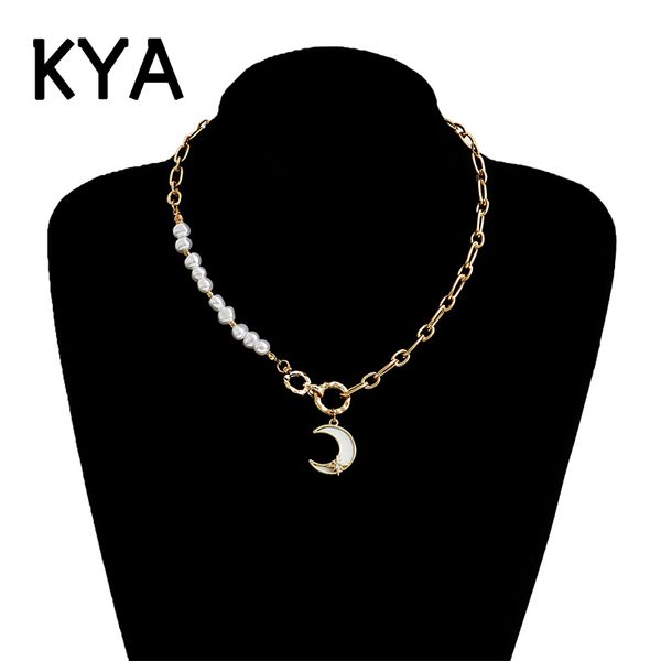 gold color pearl necklace for women 14k gold plated moon pendant choker toggle clasp dainty pearl chain necklace gold jewelry gifts, Silver
gold color pearl necklace for women 14k gold plated moon pendant choker toggle clasp dainty pearl chain necklace gold jewelry gifts, Silver