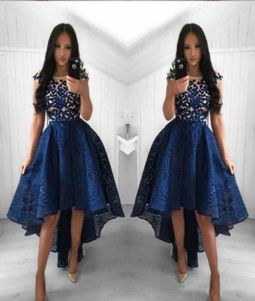 2022 navy blue plus size cocktail dresses jewel neck illusion lace appliques cap sleeves high low short prom dress homecoming9585010, Black
2022 navy blue plus size cocktail dresses jewel neck illusion lace appliques cap sleeves high low short prom dress homecoming9585010, Black