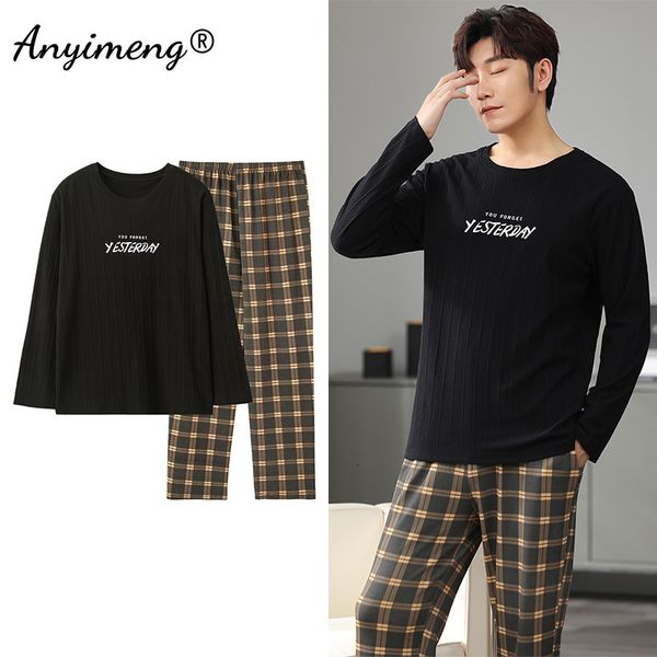 men s sleepwear big size men pajamas autumn winter chic gentleman pjs fashion mens casual plaid pants cotton pijama set for boy 230404, Black;brown
men s sleepwear big size men pajamas autumn winter chic gentleman pjs fashion mens casual plaid pants cotton pijama set for boy 230404, Black;brown