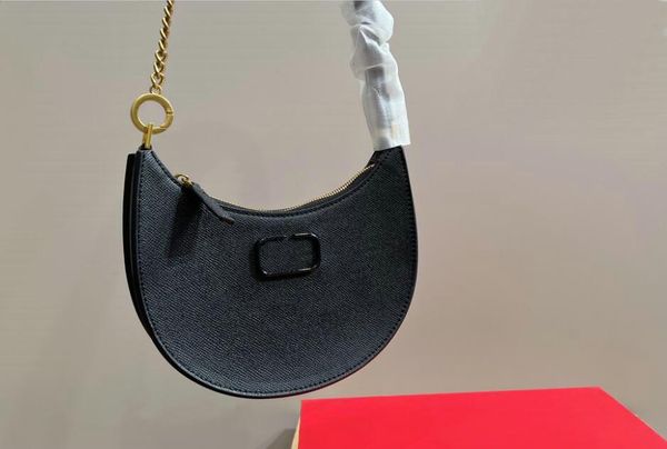 

women half-moon bag full-grain textured/smooth calf leather tote designer zip closure crossbody women hobo handbags shoulder bags purse 20cm