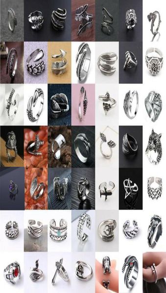 49pcslot men women band rings retro stainless steel animal claw dragon feather adjustable ring hip hop alloy punk jewelry gifts7400020, Silver
49pcslot men women band rings retro stainless steel animal claw dragon feather adjustable ring hip hop alloy punk jewelry gifts7400020, Silver