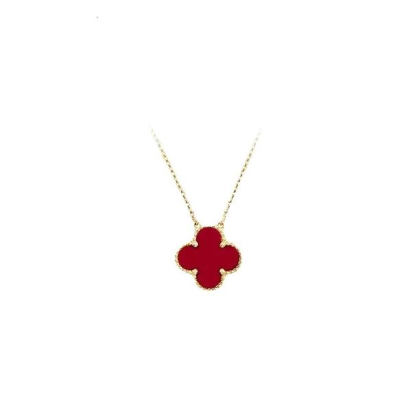 

Gold Plated Necklaces Designer Four-leaf Vanly Cleefly Clover Fashion Pendant Necklace Wedding Party Jewelry High Quality Christmas gift jewelry of high quality