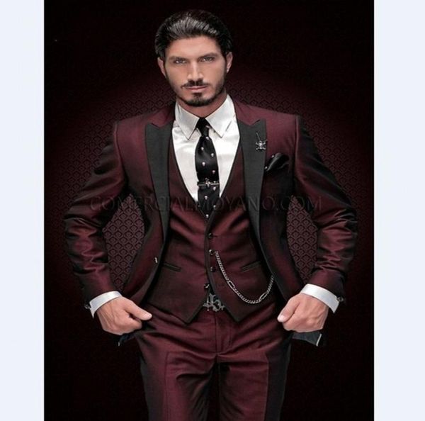 new design burgundy slim fit groom tuxedos peak lapel one button groomsmen mens wedding dress excellent man suitjacketpantsvest7868933, Black;gray
new design burgundy slim fit groom tuxedos peak lapel one button groomsmen mens wedding dress excellent man suitjacketpantsvest7868933, Black;gray