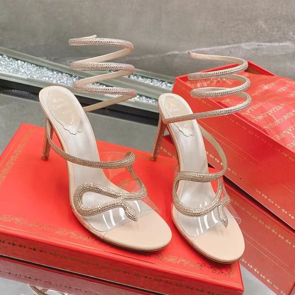 rene caovilla lamp snake sandals leather slip on stud block heel luxury designers ankle wraparound shoe stiletto heel for women factory foot, Black
rene caovilla lamp snake sandals leather slip on stud block heel luxury designers ankle wraparound shoe stiletto heel for women factory foot, Black